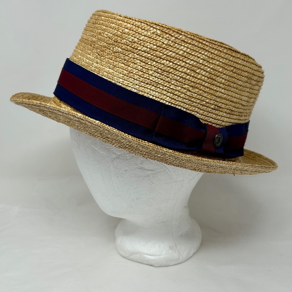Jaxon straw fedora hat M grosgrain band unisex